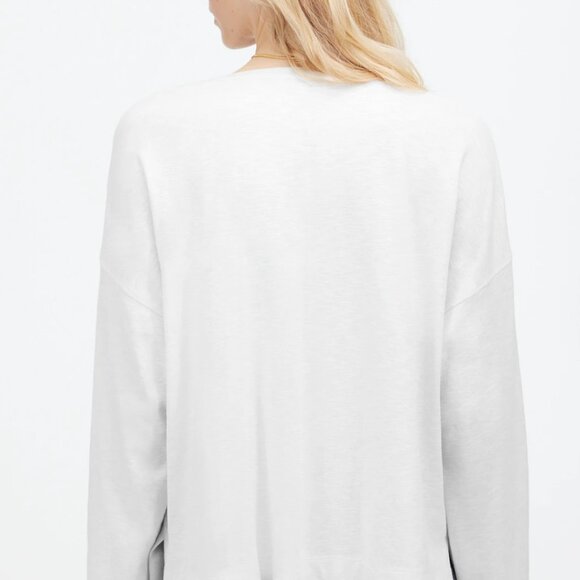 Madewell Relaxed Henley Long-Sleeve Tee Size Medium - Picture 2 of 13